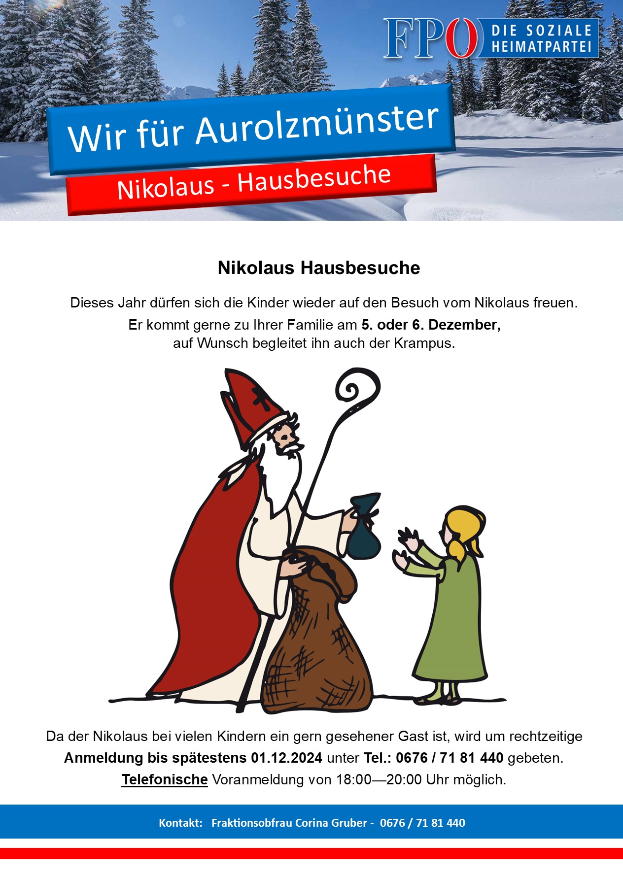Nikolaus Hausbesuche 2024